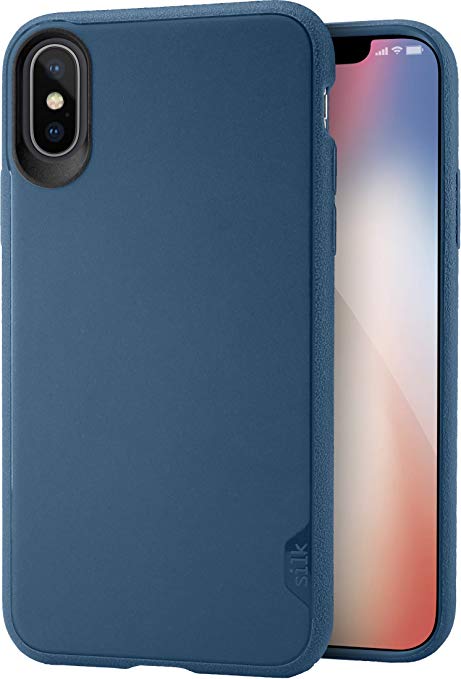 Silk iPhone X Grip Case - Base Grip Lightweight Protective iPhone 10 Slim Cover - Kung Fu Grip - Blue Jade