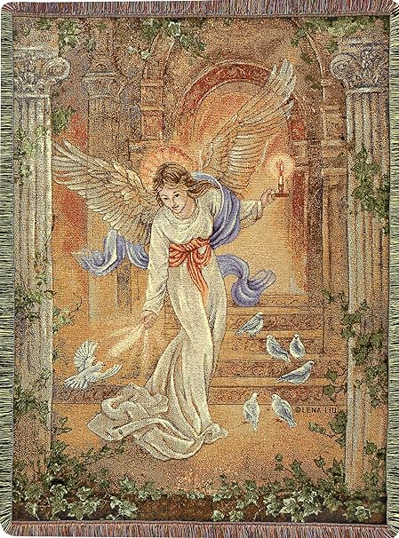 Manual 50 x 60-Inch Tapestry Throw, Angel of Light,Bedroom