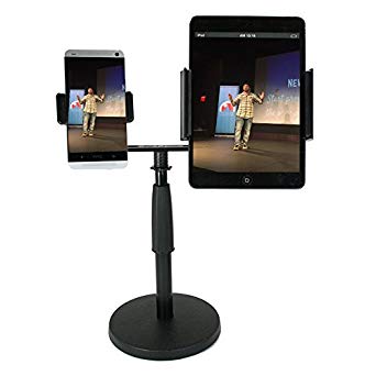 Livestream Gear - Tablet & Phone Desk Stand for Live Streaming, Watching Videos, Reading, and More. (2 Device Desk Stand)