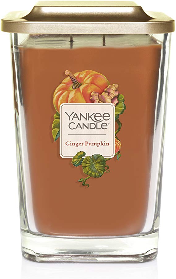 Yankee Candle Company Elevation Collection with Platform Lid, Large | 2-Wick, Ginger Pumpkin