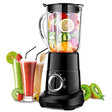 Professional Blender, Smoothie Blender with 53 Oz BPA-Free Pitcher, High Speed Blender with 5 Layer Sawtooth Stainless Steel Blades 1.5L Glass Jar,Ice Cream, Baby Food, Smoothie