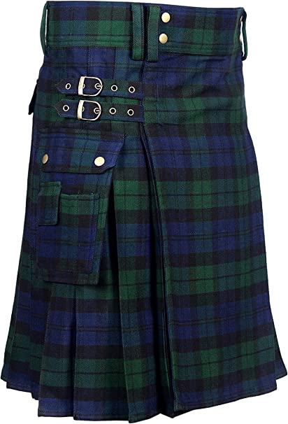 Tartan Utility Kilts For Men 8 Yard 13oz Kilt Available in Various Scottish Tartans