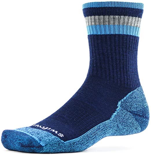 Swiftwick- PURSUIT HIKE SIX LT Hiking Socks, Lightweight, Soft Merino Wool