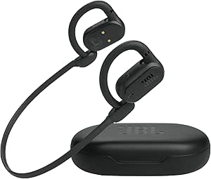 JBL SoundGear Sense - True Wireless Open-Ear Headphones, JBL OpenSound Technology, Splash and dust Resistant, 4 mics for Crisp, Clear Calls, Up to 24 Hours of Battery Life, Plus Speed Charge (Black)