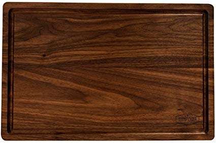 Cutting Board Walnut Wood with Juice Groove - Large Cutting Board for Kitchen - 17"x11-1/2"x3/4", Reversible, Chopping and Carving Block, by CHOP CHOP