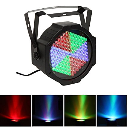 Stage Lights, SOLMORE DMX-512 RGB 127 Leds Par Lights DJ Lights Disco Party Light Projector Effect Light Background Stage Lighting Sound Activated for Wedding KTV Show Club Bar Xmas Decoration 25W