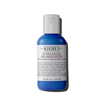 Kiehl's Ultra Facial Oil-Free Lotion, Lightweight Moisturizer for Oily to Normal Skin, Visibly Reduces Excess Oil, with Glacial Glycoprotein & Vitamin E, Paraben-free, Fragrance-free - 4.2 fl oz