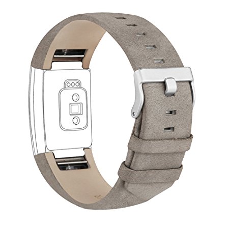 iGK For Fitbit Charge 2 Bands, Genuine Leather Replacement Bands for Fitbit Charge 2