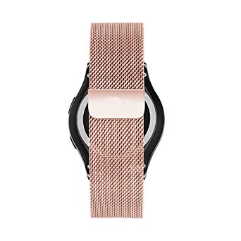 Cbin Samsung Galaxy Gear S2 Classic Smartwatch Band Stainless Steel Fully Magnetic Closure Milanese Bracelet SM-R732 SM-R735- Rose Gold