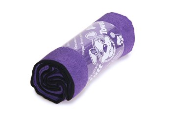 Mugzy's Mutt Towel: Textured 100% Microfiber pet towel absorbs tons of water and won't trap fur. It's super-thin and light, making it easy to dry your doggie after bath time. 28" x 50"