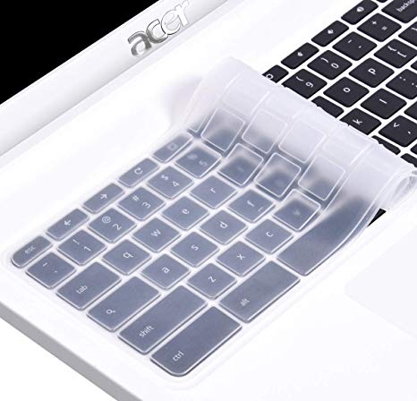 CaseBuy Keyboard Skin Cover Compatible 2018/2017 Chromebook R 11 Convertible CB5-132T / Chromebook 11 CB3-131 CB3-132 / Acer Chromebook R 13 CB5-312T Chromebook (Clear)