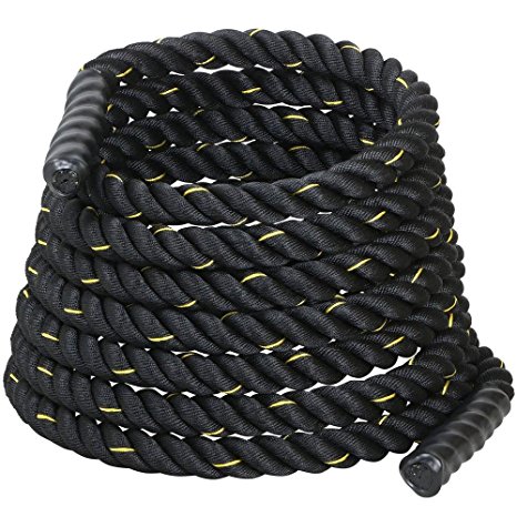 Yaheetech 1.5" Poly Dacron 40ft Battle Rope Exercise Workout Strength Training Undulation