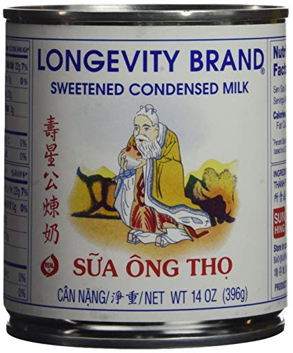 Longevity Sweetened Condensed Milk 14 Oz. (Pack of 2)