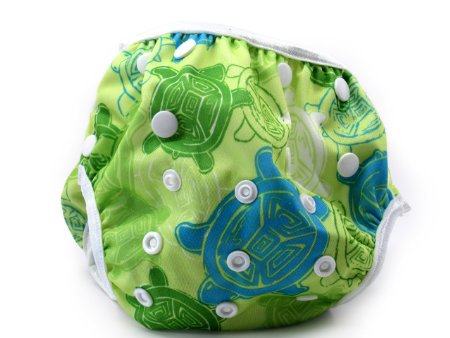Nageuret Premium Reusable Baby Swim Diapers By Beau and Belle Littles Washable Adjustable Cloth Swimming Diapers Fit Babies 0-3 Years 6-40 Lbs Very Cute Waterproof Infant Swim Diaper Makes a Great Gift for New Parents and Swimming Lessons Sea Turtles