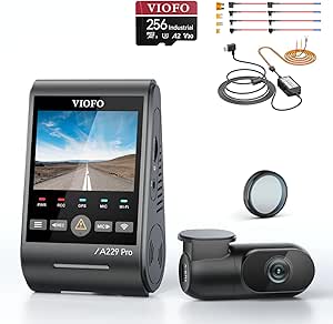 【Bundle: VIOFO A229 Pro 2CH   256GB Card   HK4 with 8pcs Fuse Tap】 VIOFO A229 Pro 4K HDR Dash Cam, Dual STARVIS 2 IMX678 IMX675, 4K 2K Front and Rear Car Camera, 2 Channel with HDR, 5GHz WiFi GPS