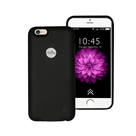 MacDoDo iPhone 6 6s Battery Case (2500mAh) Ultra Slim Extended Charging Case for iPhone 6 6s (4.7 inch) External Battery Case Portable Charger Battery Pack Case/ Lightning Cable Input Mode-(Black)