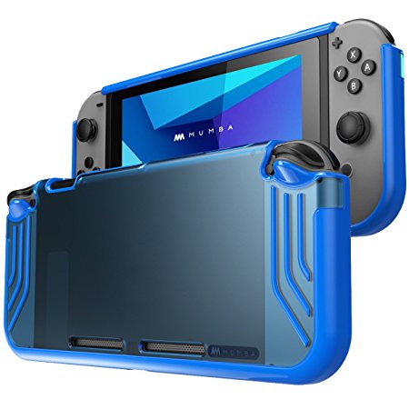 Mumba case for Nintendo Switch, [Slimfit Series] Premium Slim Clear Hybrid Protective Case for Nintendo Switch 2017 release (Blue)