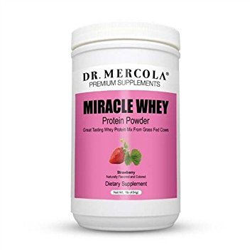 Dr. Mercola: Miracle Whey Strawberry Protein Powder 1 lb (3 pack)