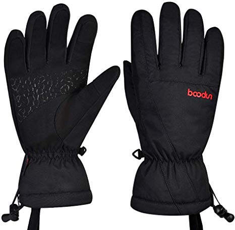 BOODUN Ski Gloves Waterproof Breathable Winter Gloves Touch Screen Snowboard Gloves for Men and Women
