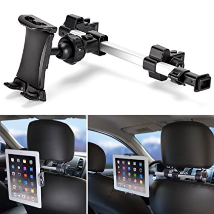 Tablet Headrest Mount, iKross Extension 360 Degrees Rotation Car Mount Tablet Backseat Headrest Mount Holder for 7 ~ 10.2 inch Tablet