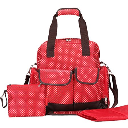 Volador Multifunction Large Diaper Tote Bag Nylon Waterproof Mummy Backpack Handbag Baby Nappy Bag Mummy Bag Backpacking with Portable Diaper Mat Multifunctions Pockets for Baby's Daily Necessities