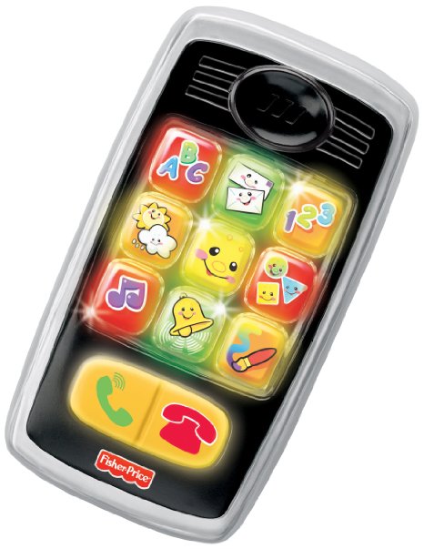 Fisher-Price Laugh and Learn Smilin Smart Phone Black