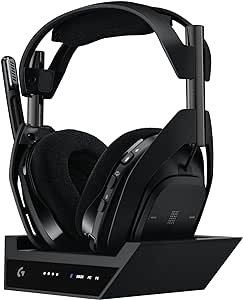 Logitech G Astro A50 X LIGHTSPEED Wireless Gaming Headset   Base Station, PRO-G GRAPHENE, PLAYSYNC across Xbox Series X|S   PS5   PC/mac, Bluetooth, HDMI 2.1 Passthru - Black