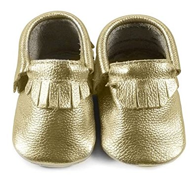 Baby Moccasins [The Coral Pear Classic Moccasin] Premium Leather Shoes for Babies & Toddlers