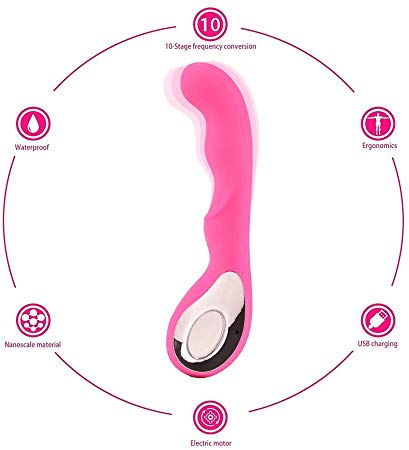 G Spot Vibrator for Vagina Stimulation, Ultra Soft Vibrator Bendable Thermostatic Rechargeable Dildo Vibrator with 10 Vibration Patterns-Adult Sex Toys for Women and Couple Vibrator
