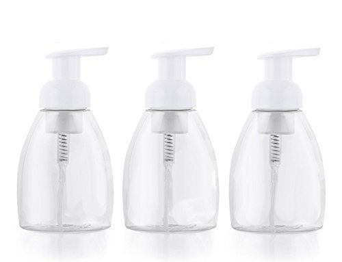 ANZESER Foaming Soap Dispenser Set of 3 pack 300ml (10 oz) Empty Bottles Hand Soap Liquid Containers. Save Money! Less soap is used per hand washing session Perfect for Castile Liquid Soap