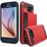 Galaxy S6 Case Verus Damda SlideRed - Card SlotDrop ProtectionHeavy DutyWallet - For Samsung Galaxy S6 SM-920 Devices