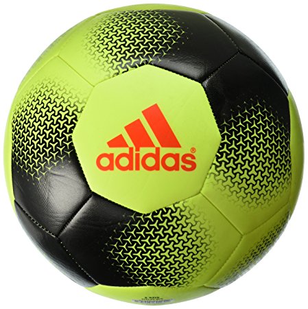 adidas Performance Ace Glider Soccer Ball, Solar Yellow/Black/Solar Red, Size 5