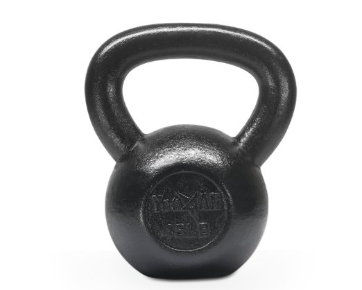 Yes4All Solid Cast Iron Kettlebell for Full Body Workout Weight Loss and Strength Training