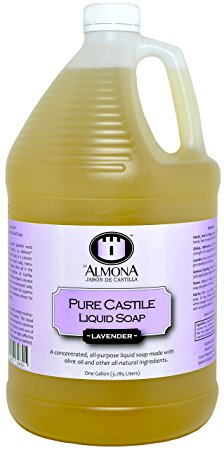 La Almona - Pure Castile Liquid Soap (Lavender), 1 Gallon