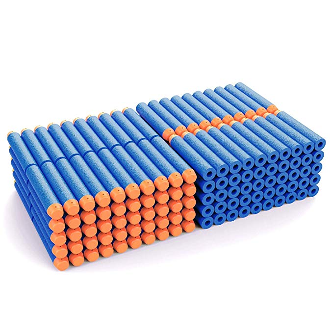 AMOSTING Refill Darts 200Pcs Bullets for Nerf N-Strike Elite Zombie Strike Rebelle - Blue