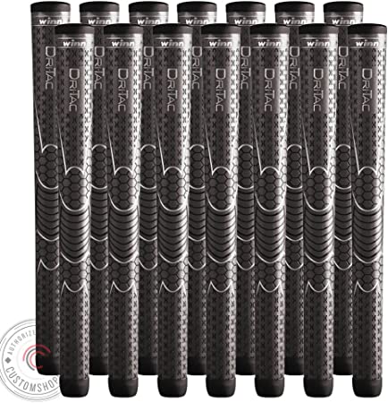 Set of 9 BRAND NEW Winn DriTac Oversize AVS Gray Golf Grip - Dri-Tac!