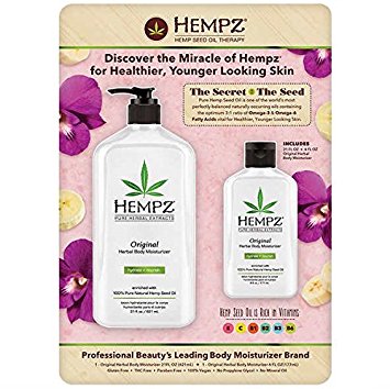 Hempz Original Herbal Body Moisturizer (21 Oz & Travel Size 6 Oz)