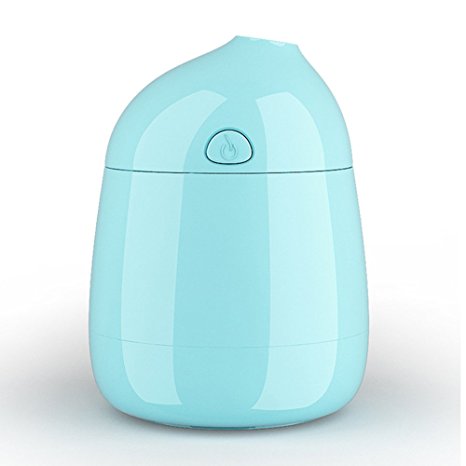 Jhua Mini USB Humidifier Personal Portable Travel Ultrasonic Cool Mist Water Humidifier USB Air Purifier Small Humidifier for Single Room/ Office/ Car/ Travel Gift Package (Blue)