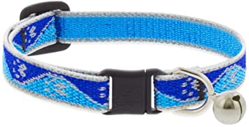 Lupine Reflective Cat Safety Collar with or Without a Bell in 1/2-inch Wide High Lights, Six Bright Colors