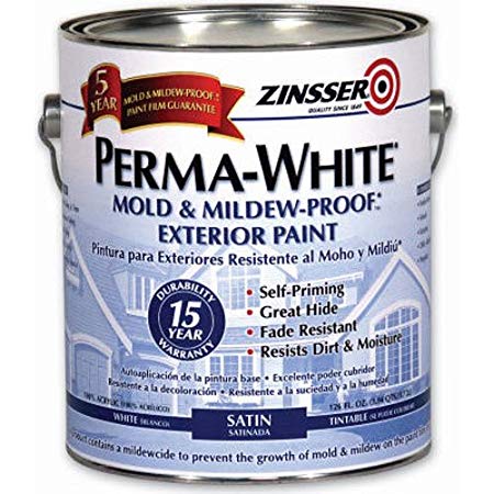 Rust-Oleum Zinsser 1-Qt. PermaWhite Exterior Satin