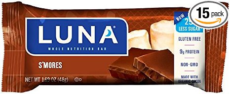 LUNA BAR - Gluten Free Bar - S'mores - (1.69 oz, 15 Count)