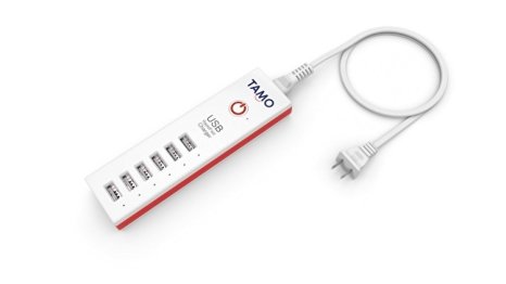 TAMO RapidFast USB Charger 6 Port Autosense - Red Stripe