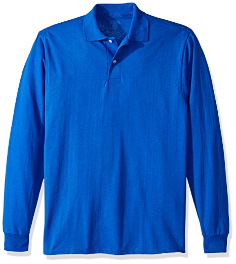 Jerzees Men's Spot Shield Long Sleeve Polo Sport Shirt