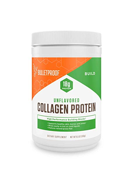 Bulletproof Collagen Protein Powder, Unflavored, Keto-Friendly, Paleo, Grass-fed Collagen Peptides, Amino Acid Building Blocks for High Performance (8.5 oz)
