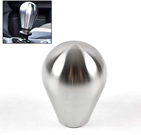 Premium JDM 3 Inch Oval Stainless Steel Heavy Weighted Automatic Manual Transmission Shifter Gear Knob Selector