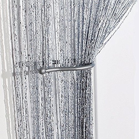 Jazz Glitter String Curtain Panel (Silver)
