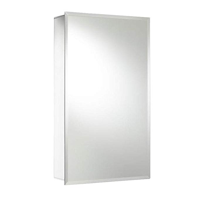 Croydex Medina 26-Inch x 15-Inch Recessed or Surface Mount Medicine Cabinet with Hang 'N' Lock Fitting System, Aluminum