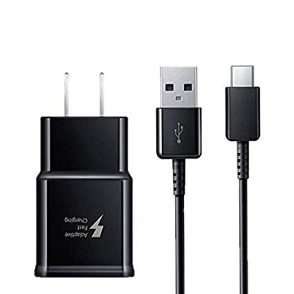 USB Wall Charger Adapter Adaptive Fast Charging and Type-C USB Cable Cord Compatible with Samsung Galaxy S8 /S9 / S9 Plus / S8 Plus/Note 8 / Note 9 and More