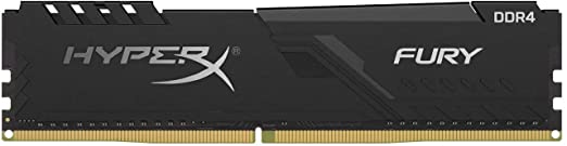 HyperX Fury 8GB 3600MHz DDR4 Ram CL17 DIMM 1Rx8 Black Single Stick Desktop Memory with low-profile heat spreader (HX436C17FB3/8)