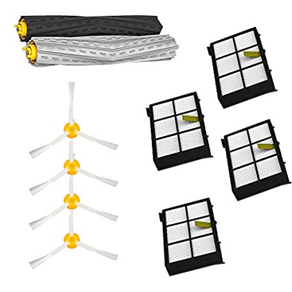 VacuumPal Replacement Parts Kit for Iobot Roomba 800 and 900 Series 805 860 870 871 880 890 960 980 Vacuum Cleaner Accessories Including Debris Extractor Set,Side Brush and Hepa Filters
